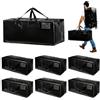 Focenat Borse da Trasloco Grandi, Scatole Trasloco con Cinghie per Zaino, Manici e Zip, Resistenti Borsa Portaoggetti Grande, Borse Trasloco Pieghevole per Riporre Oggetti Piumoni Vestiti (Nero, 6pcs)