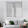 BLINDECOR | Tenda plissettata senza trapano, pieghevole, 4LOCK 30, grigio, 60 x 140, pieghevole, traslucida per finestre apribili.