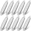 Justech 10Pezzi Luci Laterali 12V LED Laterali/Anteriore/Posteriore Indicatori Luci di Posizione a LED Universale per Veicolo Rimorchio Caravan Camion Trattore Autocarro-Bianco