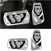 CGEAMDY 2 PCS Pedale Dell'auto, Auto Pastiglia Freno Pedale per Veicoli, Auto Carburante Acceleratore Freno Copripedale Pedali Automatici, Automatico Accessori per Auto Freno Poggiapiedi(Grigio)