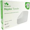 Mölnlycke Health Care GmbH Mepilex Transfer 10x12 cm - Medicazione in Schiuma di Silicone Safetac per Ferite Essudanti e Ulcere, 5 Pezzi.