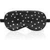 ZEXOWIJ Maschera per dormire in morbida seta da donna, Maschera per dormire con cinturino regolabile, Blocca la luce, con elastico in raso, beige