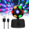 Ruioomeep Sfera da discoteca rotante a 360° con LED multicolore, supporta la connettività Bluetooth, effetto audio stereo, per feste, compleanni, casa, Natale, bambini