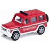 SIKU 2306, Mercedes-AMG G65 all-Terrain Fire Command Car, 1:50, Metal/Plastic, Red, incl. Trailer Hitch, Functional Doors, Changeable Wheels