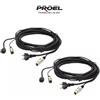 PROEL PH080LU10 2 CAVI COMBINATI PHONO RETE SEGNALE+ALIMENTAZIONE AUDIO DMX 10mt