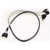 KALEA-INFORMATIQUE Cavo PCIe 4.0 con connettori Slim SAS SFF-8654 8i a 74 pin verso 8x SATA lunghezza 80 cm
