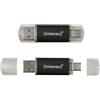 Intenso Twist Line Dual Chiavetta USB 2 X 128 GB - Super Speed USB 3.2 Gen 1x1 fino a 70 MB/s, USB-C e USB-A, antracite