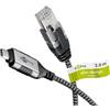 goobay Cavo adattatore da USB-C 3.1 a RJ45 CAT 6 Slim/cavo adattatore/connessione Internet cablata stabile con router/switch di rete/adattatore USB a RJ45 / 2 Gbps / 2 metri/grigio / 74403