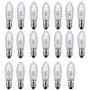 ShuoHui Lampadina di ricambio a LED E10, luce bianca calda, per catena luminosa 9 V-55 V AC 0,2 W, 3000 K, 20 lm (20)
