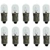 ShuoHui 10 lampadine a sfera E10, 24 V, 0,2 A, in miniatura, base a vite, bianco caldo, 30 lm (24 V)