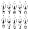 ShuoHui Dekoeffekt - Lampadina decorativa a candela tremolante, E10, 230 V, 1,5 W, candela tremolante (10)