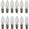ShuoHui Candela a punta E10, 48 V, 3 W, lampadina di ricambio, per catena luminosa e arco 22 lumen, 2700 K
