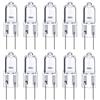 ShuoHui 10 lampadine alogene AC DC 12 V GY6.35 G6.35 50 W dimmerabili bianco caldo 2700 K Bipin trasparente capsula per lampadario lampada da scrivania lampada a sospensione lampada da parete illuminazione