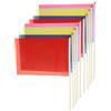 Yardwe 10 Bandiere Da Giardino Rettangolari Colorate Con Asta Per Marcatura Del Prato E Addestramento Cani Segnalazione Cortile Esterno
