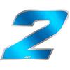 4R Quattroerre.it Numero Gara 2 Anodizzato, Blu, 100 x 130 mm