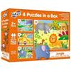 Galt Toys, 4 Puzzles in a Box - Jungle, Animal Jigsaw Puzzle for Kids, Ages 3 Years Plus