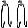 Pmsanzay Confezione da 2 ganci sopra la porta, ganci con gomma per evitare graffi, organizer resistente per soggiorno, bagno, camera da letto, cucina, vestiti, asciugamani, cappelli, cappotti, borse,