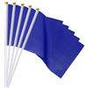 PATIKIL 25pz Mini Bandiere Blu su Bastone, Bandierine Solide Piccole, Decorazioni per Feste, Gioco, Compleanno, Carnevale