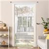MIULEE Tenda a Filo Tende per Porta Tenda con Perline Protezione contro gli Insetti Il Design del Palo per Divisorio per Finestre, Balcone, Camera da Letto, Matrimonio, 90 cm x 245 cm Bianco