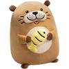 Cpoeof Peluche Lontra Cuscino Morbido - 30cm Lontra Peluche Per Bambini & Adulti, Regalo Compleanno Natale, Decorazione Casa (Marrone)
