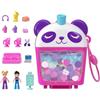 Polly Pocket - Cofanetto Panda Bubble Tea, playset con due micro bambole, 12 accessori a forma di cibo e 1 cucciolo di panda inclusi, giocattolo per bambini, 4+ anni, HWN95