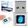 Ticfox Lettore di Impronte Digitali USB, Scanner di Impronte Digitali Digitali Biometrico per Windows, Compatibile con Windows 10/11 32/64 Bit, 360° e Corrispondenza Rapida al Tocco