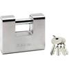 Master Lock 690EURD Lucchetto Rettangolare in Zinco a Chiave, Grigio, 10,4 x 9 x 2,9 cm