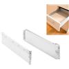 Amig - Set di 2 guide scorrevoli metalliche Mod.30 con ruote e lato del cassetto incluso per cassetti di mobili, cassettiere o armadietti | in acciaio finitura bianca | Dimensioni: 86 x 500 mm