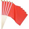 PATIKIL 16pz Mini Bandierine, Rosso Bandiere Gioco Solido Rosso Bandiere Piccole Mini Bandiere Stick Festa Decorazioni per Gioco Compleanno Carnevale