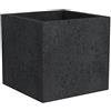 Scheurich C-Cube, fioriera in plastica, grigio pietra, 30 cm di lunghezza, 30 cm di larghezza, 28 cm di altezza, 18 l Vol.