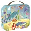 Janod Puzzle 36 pezzi, Tema animali marini, Puzzle panoramico per bambini, Sviluppa pazienza e concentrazione, Made in France, Puzzle per bambini da 4 anni, J02554