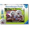 Ravensburger - Puzzles XXL Cani Cuccioli Cagnolini, | Puzzle Bambini 6 Anni In Su | Puzzle Ravensburger 100 Pezzi | Giochi Per Bambini 36 X 49 Cm | Regalo Bambino 6 Anni O Più