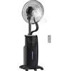 HOMCOM Ventilatore Nebulizzatore con Telecomando, Timer 12h e Oscillazione 70°, 3 Velocità, 3 Funzioni e Antizanzare Ф44.5x135cm Nero|Aosom
