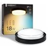 SINCELIGHT LED Plafoniere o Applique per Esterni e Bagno, IP65 Impermeabile, Φ222mm, 18W, 2000lm, Moderna Lampade da Soffitto, Nero, Colore Regolabile da Bianco Caldo a Bianco Freddo