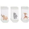 Wrendale Designs Wrendale LTW-SOCK006 Little Wren - Set di 3 paia di calzini per bambini, zebra, leone, giraffa, lavabili, 6-12 mesi, bianco, 6-12 Mesi