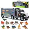 Akokie Dinosauri Macchinine per Bambini Camion Giocattolo per Bambini con 6 Mini Dinosauri Giocattolo 6 Animali Giochi Regalo Giocattoli Bambino Bambina 3 4 5 6 Anni