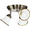 Licht-Erlebnisse Elegante plafoniera in vetro bronzo 4xE14 girevole Art Nouveau plafoniera soggiorno bagno camera da letto