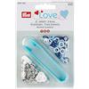 Prym - Love Blu -White (8mm) Jersey Press dispositivi di Chiusura - 1 Pezzo