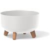 Prosperplast Vaso da fiori 6,8L Gracia 28,5x28,5x17,7 cm, Bianco