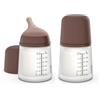 Suavinex, Pack 2 Biberon Anti-Colica Zero Zero, Tettarella a Flusso Regolabile (A) in Silicone, Bambini +0 Mesi e Neonati, Specifico per Allattamento Materno, Latte Materno e Formula, 180 ml, Profondo