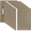 ACROPAQ - 10 x Portalistini A4 - Fronte trasparente e retro colorato, Cartelline portadocumenti per un massimo di 70 pagine, Pastel khaki - Cartelle di plastica, Cartelle portadocumenti