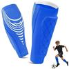 ZAHRVIA Parastinchi Calcio Bambino con Riflettente Notturno, Protezione Antiurto & Design Integrato, Traspirante & Fascia Antiscivolo, Parastinchi professionali antiurto per uomo, donna e gioventù (Blu, M)