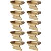 cyclingcolors 10x Supporto doga semplice 53 x 8 mm in plastica per rete letto telaio in metallo, terminale fissaggio con clip a tenone - beige