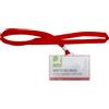 Q-Connect Portabadge rigido in PP Q-Connect 94x60 mm con cordoncino rosso - conf. 50 pz - KF03303