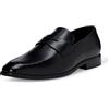 Amazon Essentials Mocassini Penny con Punta Squadrata e Cucitura Frontale Uomo, Marrone Scuro, 39.5 EU