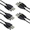 HiLetgo 5pcs USB 2.0 A Male to DC 5.5x2.1mm 5 Volt USB to DC Convert Cable Charge Power Cable Black Max 2.5 Amp Power Cable