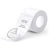 NIIMBOT Etichette termiche adesive per NIIMBOT Etichettatrice B1, B21, B21 Pro e B3S (50 x 50 mm),150 etichette,Impermeabili e resistenti all'olio,per la casa, la scuola e la busta (rotonda bianca)