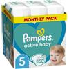 Pampers Active Baby Nappies 5X150