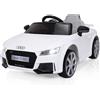 Macchinina per bambini Audi TTRS batteria 12 V 2 motori telecomando MP3 bianco