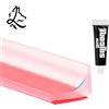 LD3W Self-adhesive seal Guarnizione porta doccia in silicone adesivo con tubo di silicone per tenuta per vasca da bagno, bagno in comune, guarnizione porta doccia, davanzale doccia (trasparente, 1, metri)